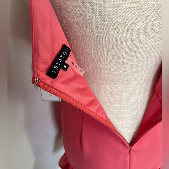 Women’s Coral pink Ruffled Cocktail 1State Dress - Picture 12 of 12